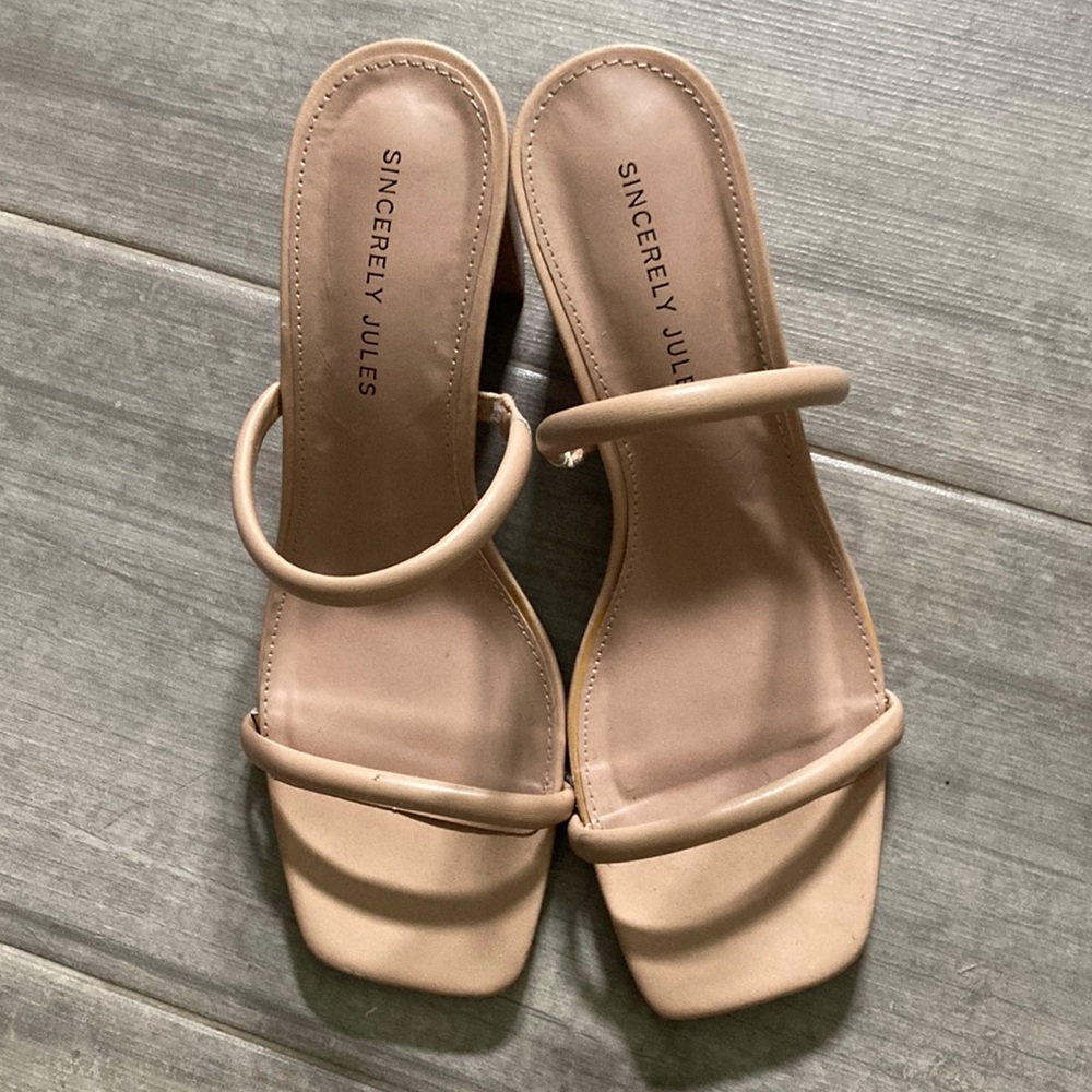 Sincerely Jules Nude heel Sandals US 7